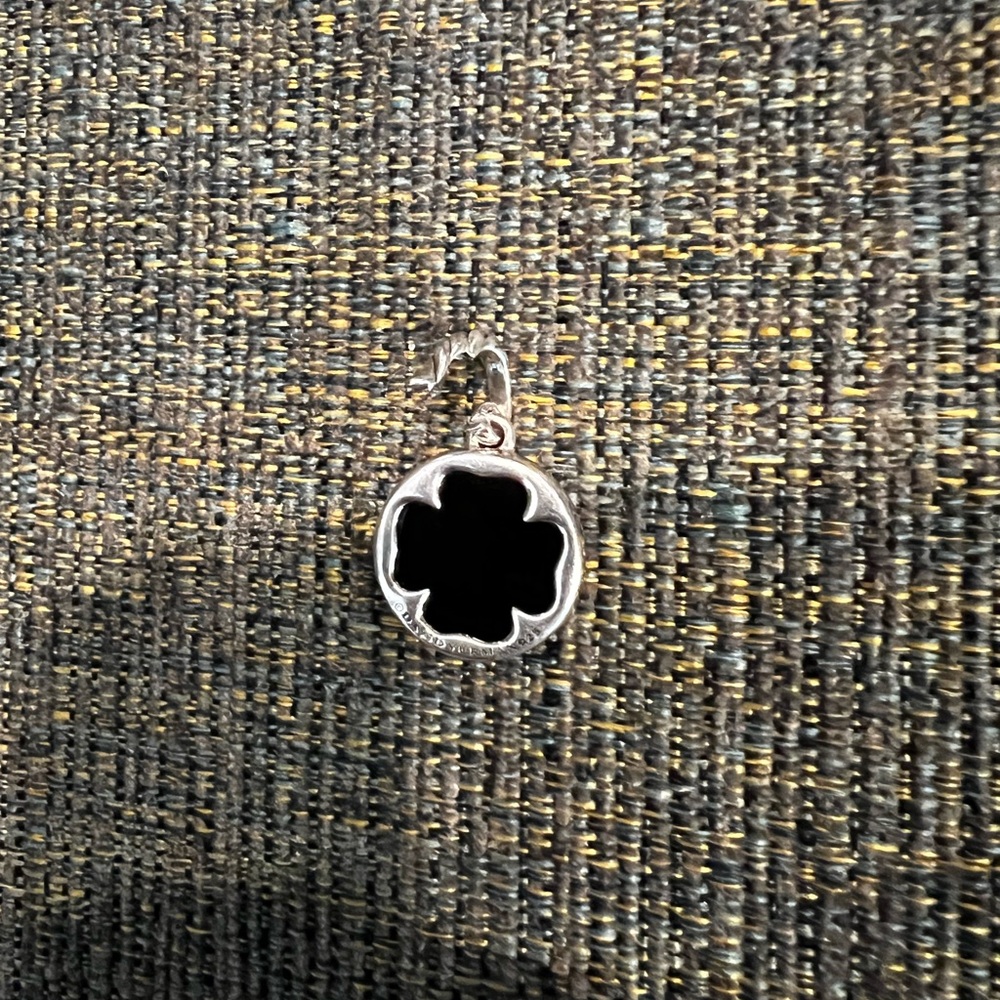 David Yerman Clover Black Onyx Pendent - Picture 4 of 5